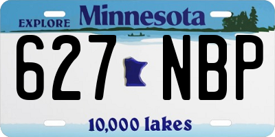 MN license plate 627NBP