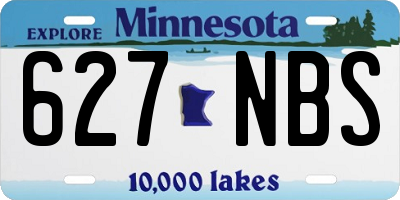 MN license plate 627NBS