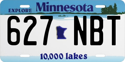 MN license plate 627NBT