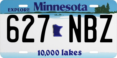 MN license plate 627NBZ