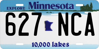 MN license plate 627NCA