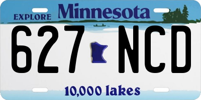 MN license plate 627NCD