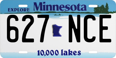 MN license plate 627NCE