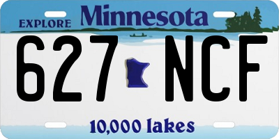MN license plate 627NCF