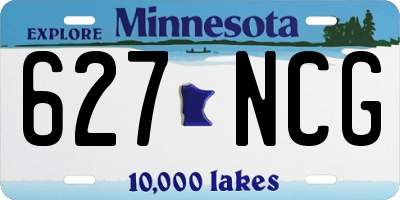 MN license plate 627NCG