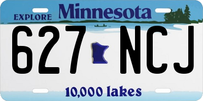 MN license plate 627NCJ