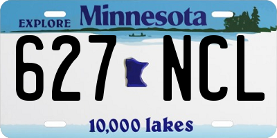 MN license plate 627NCL