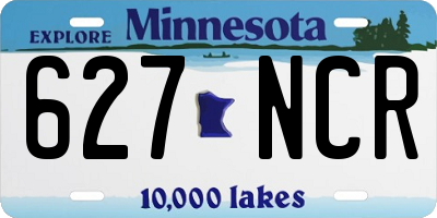 MN license plate 627NCR