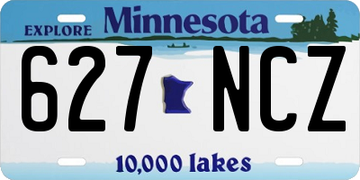 MN license plate 627NCZ