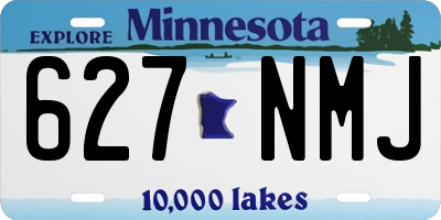 MN license plate 627NMJ