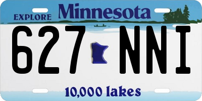 MN license plate 627NNI