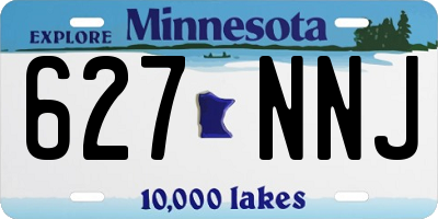 MN license plate 627NNJ