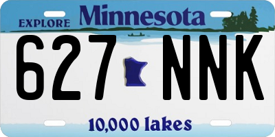 MN license plate 627NNK