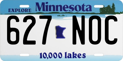 MN license plate 627NOC