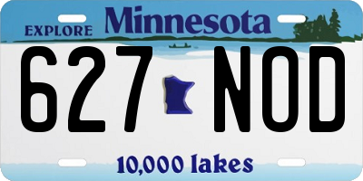 MN license plate 627NOD