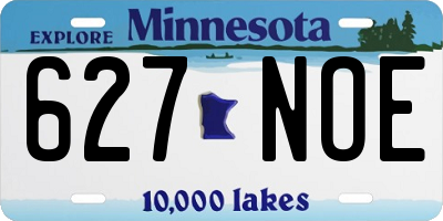 MN license plate 627NOE
