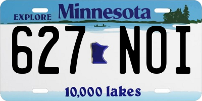 MN license plate 627NOI