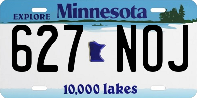 MN license plate 627NOJ