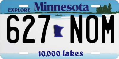 MN license plate 627NOM