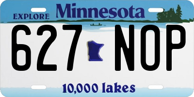 MN license plate 627NOP