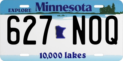 MN license plate 627NOQ