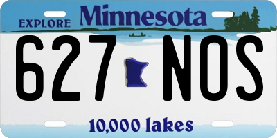 MN license plate 627NOS