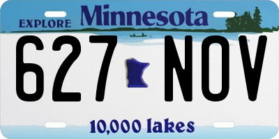 MN license plate 627NOV