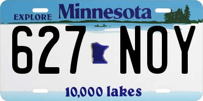 MN license plate 627NOY