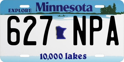 MN license plate 627NPA