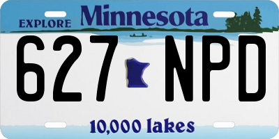 MN license plate 627NPD