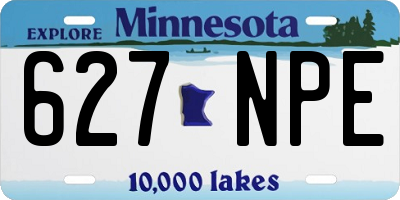 MN license plate 627NPE