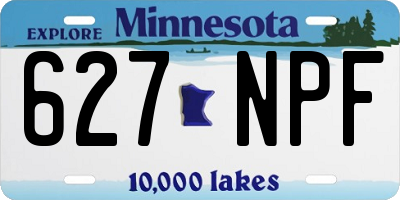 MN license plate 627NPF