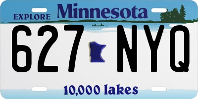 MN license plate 627NYQ