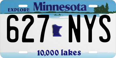 MN license plate 627NYS