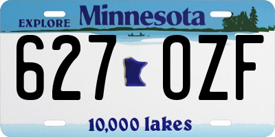 MN license plate 627OZF