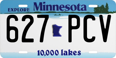 MN license plate 627PCV