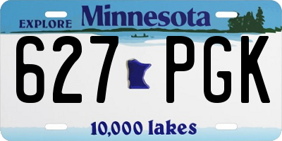 MN license plate 627PGK