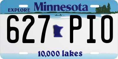 MN license plate 627PIO