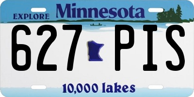 MN license plate 627PIS