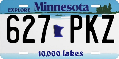 MN license plate 627PKZ