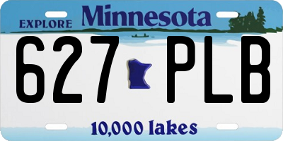 MN license plate 627PLB