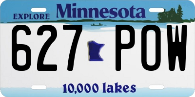 MN license plate 627POW