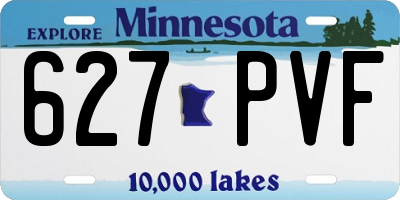 MN license plate 627PVF
