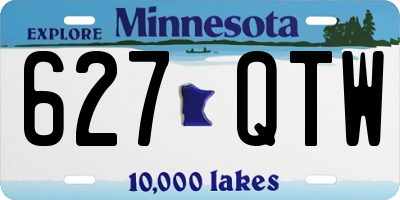 MN license plate 627QTW