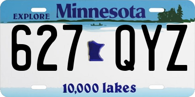 MN license plate 627QYZ