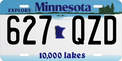MN license plate 627QZD