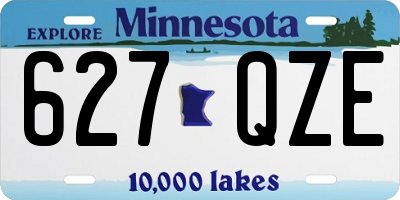 MN license plate 627QZE
