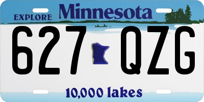 MN license plate 627QZG
