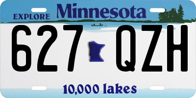 MN license plate 627QZH