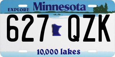 MN license plate 627QZK